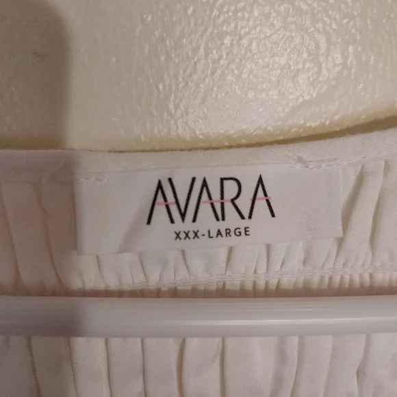 AVARA White Ruffled Cap Sleeve Dress Size XX-Large - Picture 6 of 14